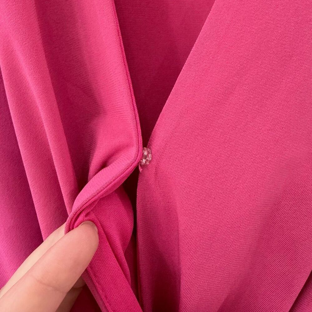 Eloquii Women's Twist Front Dress in a Magenta Pink Knee Length Women's 20 - Picture 5 of 12